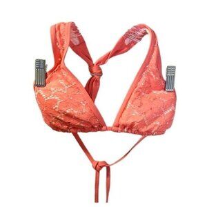 Women's Crochet‎ Lace Halter Straps Bikini Top Swimsuits Bathing Suit NWT
